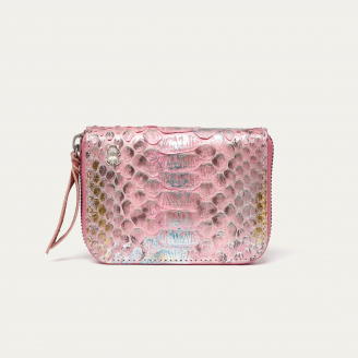 Corail Rose Python Mini Bob Wallet