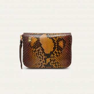 Portefeuille Python Mini Bob Oeil de Tigre