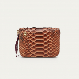 Washed Copper Python Wallet Mini Bob