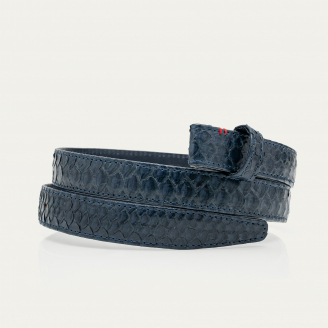 Navy Python Baby Belt