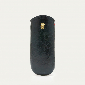 Vintage Black Glossy Leather Maya Case