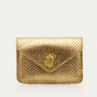 Gold Python Card Holder Alex