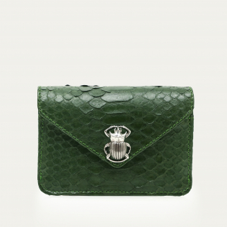 Bronze Green Python Card Holder Alex