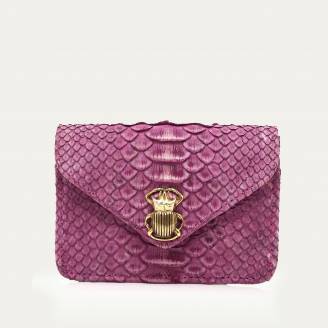 Washed Purple Python Card Holder Alex