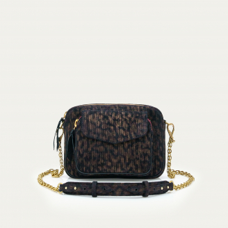 Metallic Camo Suede Leather Charly Bag