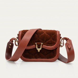 Padded brick Velvet Mini Manon Bag