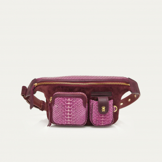 Mixed Purple and Red Python Romeo Fanny Pack