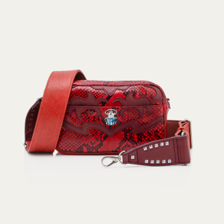 Ruby patchwork python & leather Bag Lily