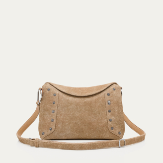 White Sand Suede Gaia Bag