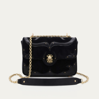 Sac Cuir Ava Medium Patchwork noir