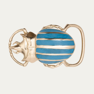 Golden Turquoise Beetle Buckle