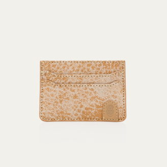 Porte Carte Cuir Manu Sable Blanc