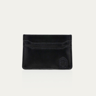 Porte Carte Cuir Nappa Manu Noir