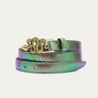 Baby Ceinture Cuir Lune Serpent Or