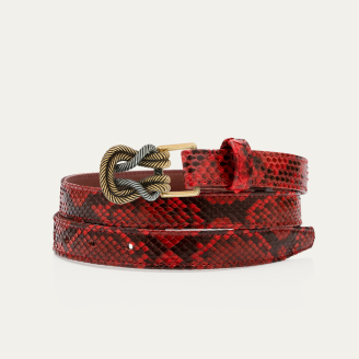 Baby Ceinture Python Rubis Noeud