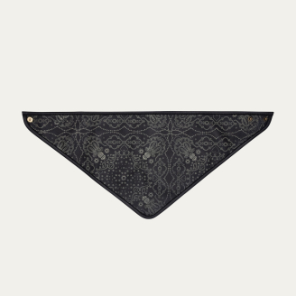 Bandana Cuir Nappa Noir Imprimé Bandana