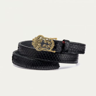 Baby Ceinture Python Noire Ginko