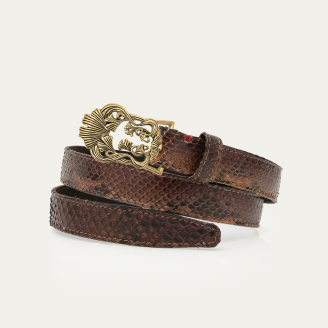 Baby Ceinture Python Oeil de Tigre Ginko Or