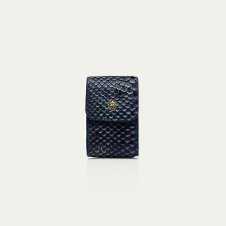 Ice Blue Python Dita Lipstick Case