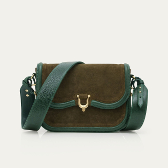 Bronze Green Leather Mini Manon Bag