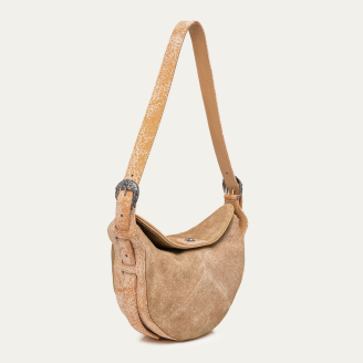 White Sand Suede Estelle Bag