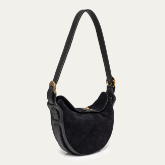 Black Suede Estelle Bag