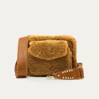 Copper Shearling Leather Big Charly Bag