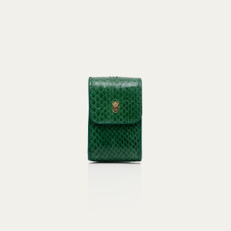 Etui Rouge à Lèvres Dita Python Vert Pelouse