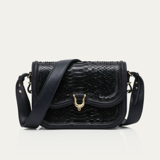 Black Python Mini Manon Bag