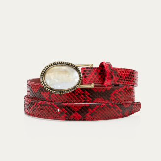 Ruby Python Mother of Pearl Golden Dallas Baby Belt