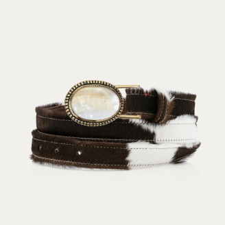 Baby Ceinture Cuir Rodeo Dallas Or et Nacre