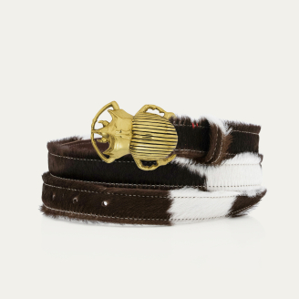 Baby Ceinture Cuir Rodeo Scarabée Dorée