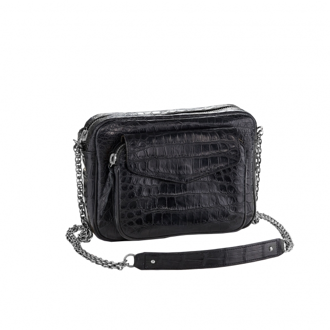 crocodile black bag